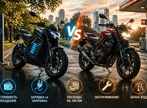 Какой мотоцикл лучше: электро vs бензиновый: что выгоднее в 2026